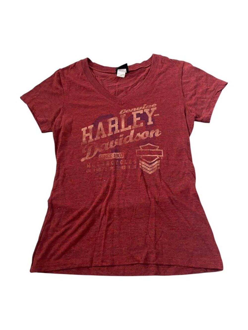 Harley Davidson Baltimore Maryland red t-shirt size large